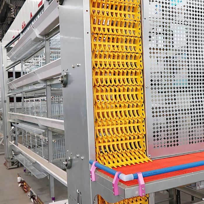 चिकन के लिए स्वचालित बैटरी केज सिस्टम, समृद्ध तार स्टील केज को समायोजित करना
